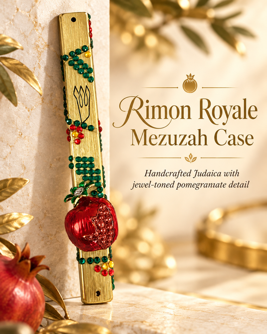 Rimon Royale — One-of-a-Kind Jeweled Pomegranate Mezuzah Case