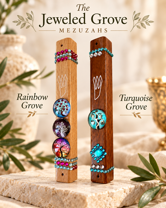 The Jeweled Grove Mezuzah Case