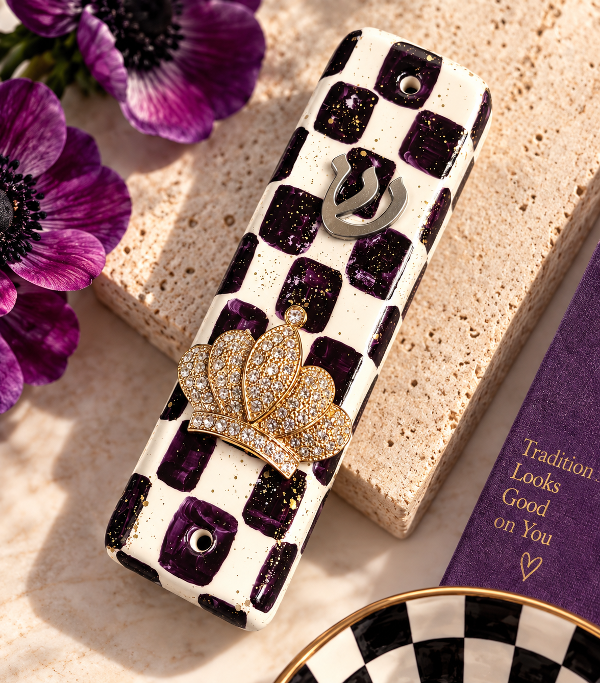 Checkered & Charmed Mezuzah Case Collection