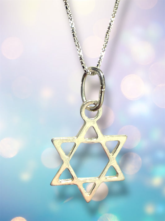 Sterling Silver Jewish Star of David necklace