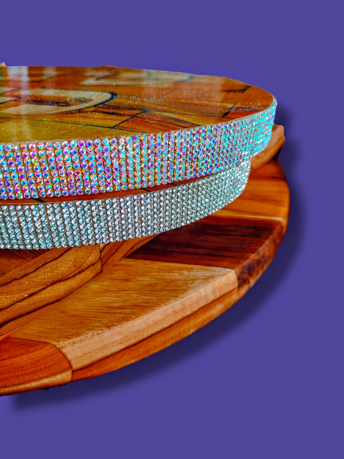 Bling Shabbat Challah Board Tray – Hebrew Judaica Plate