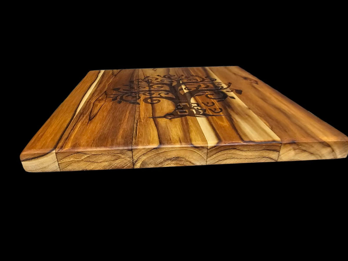 Tree of Life Teak Challah Board