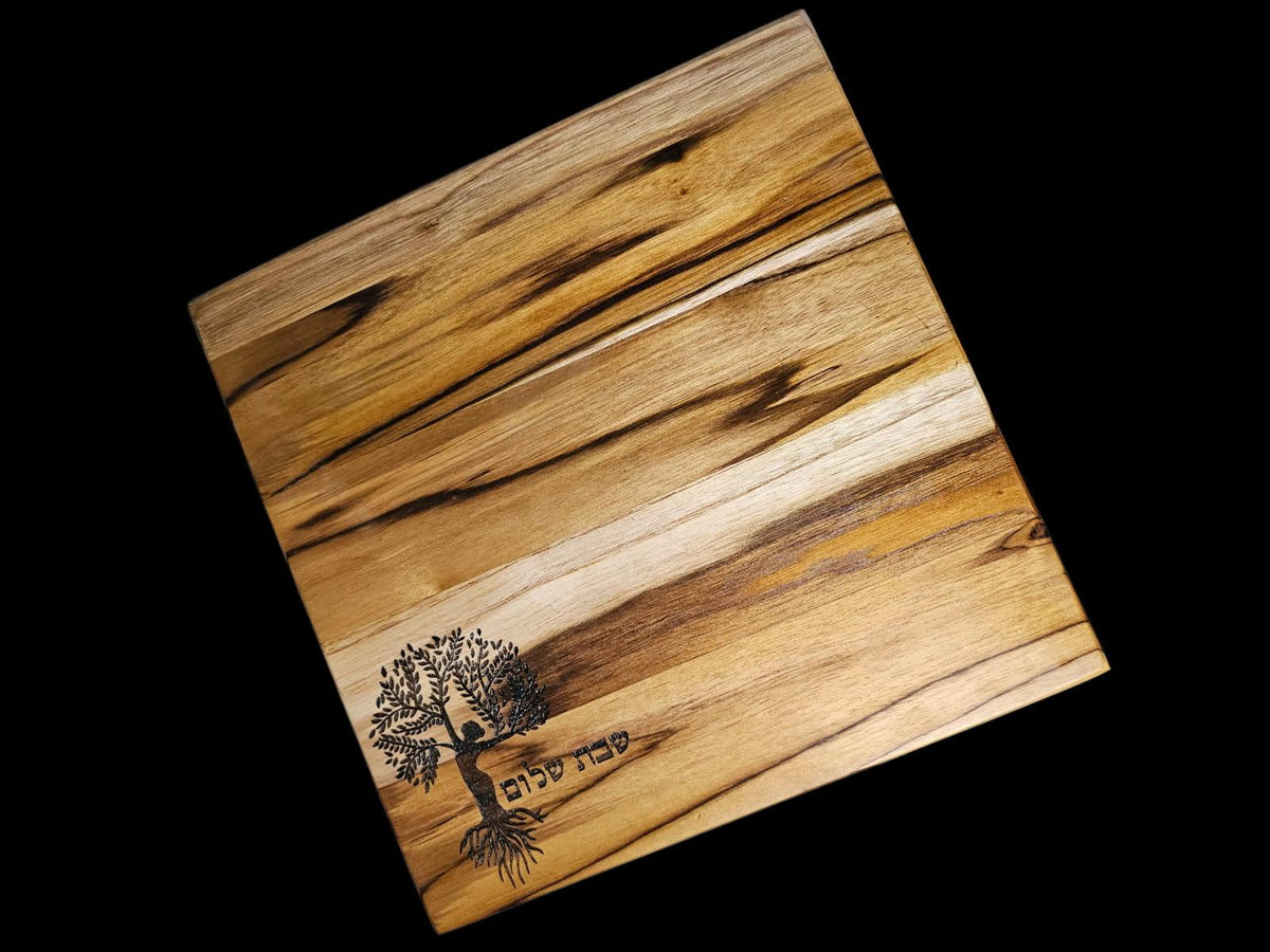 Feminine Tree of Life Teak Challah Board