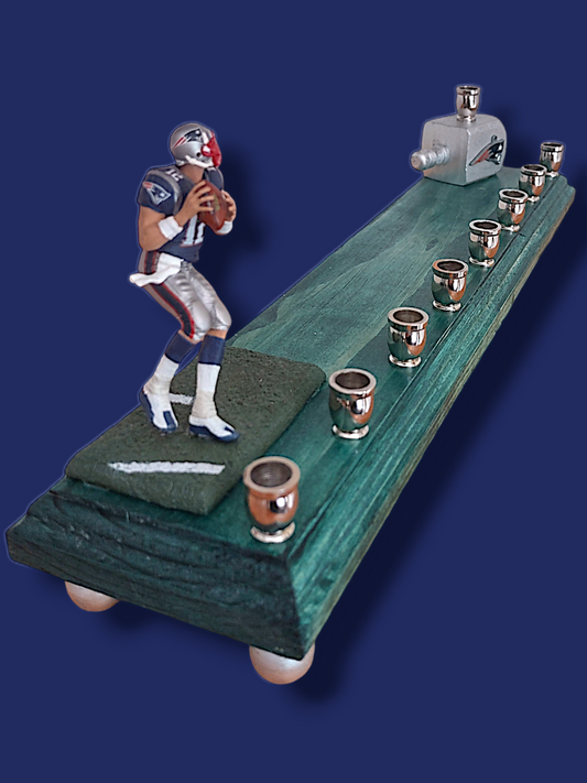 Collectors Edition Tom Brady #12 Patriots Football Menorah