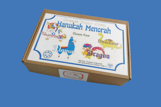 Make Your Own Dinosaur Menorah Craft Kit!