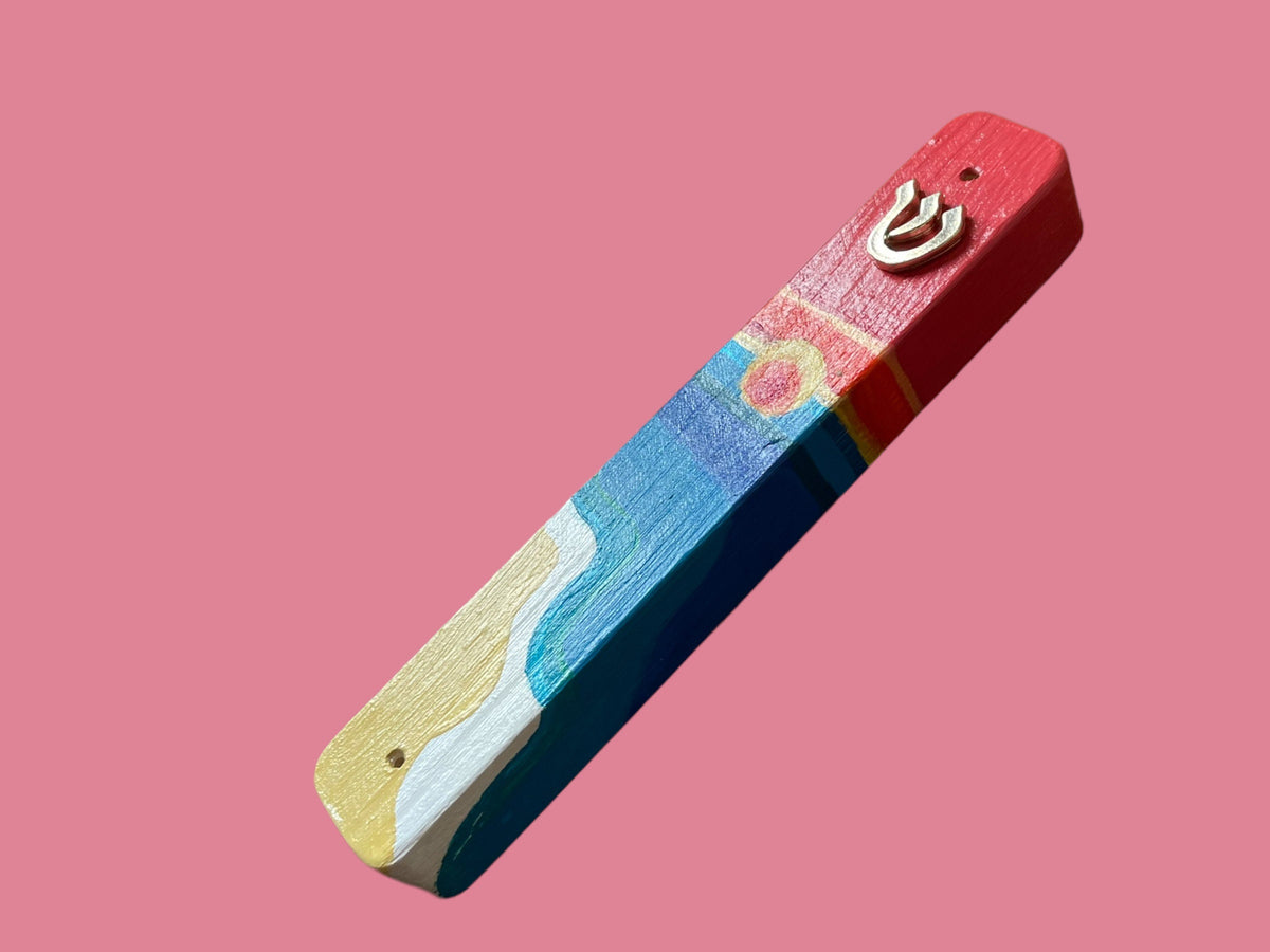 Shalom Shores Hand-Painted Mezuzah