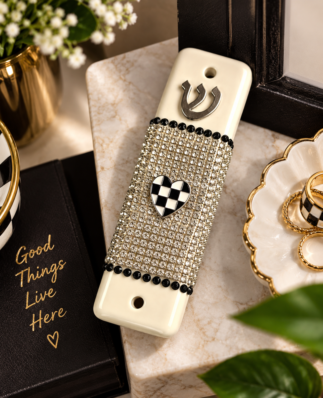 Checkered & Charmed Mezuzah Case Collection
