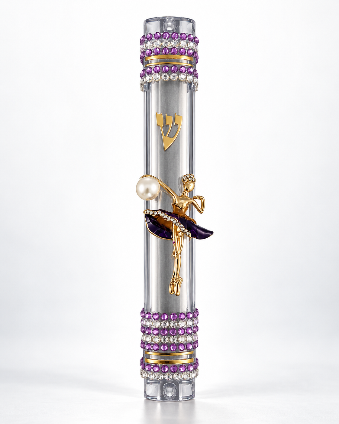 Purple Pirouette Mezuzah Case