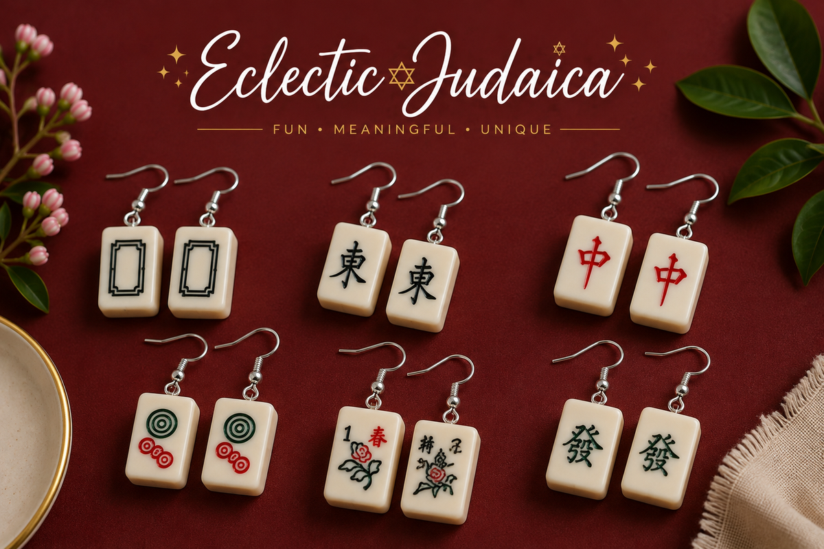 Genuine Mah Jong Tile Earrings | Mahjong Jewelry