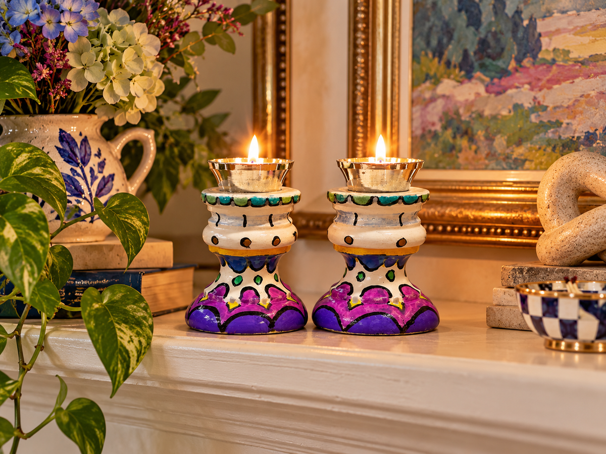 Talia Shabbat Candlesticks