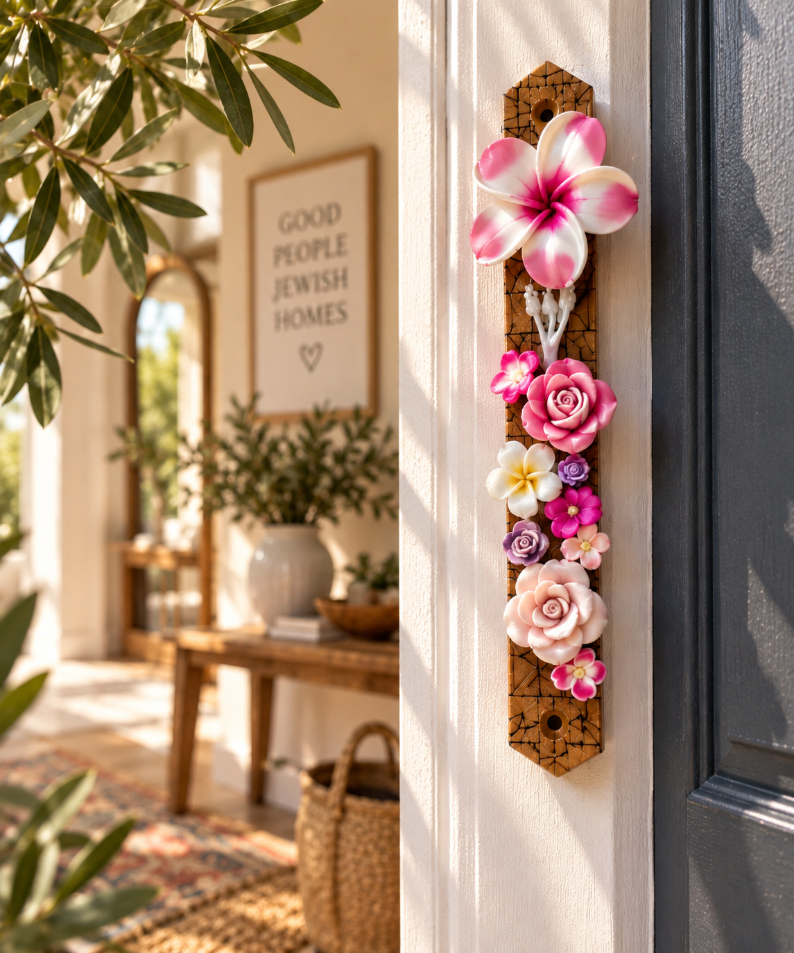 Garden of Shalom Floral Mezuzah Collection