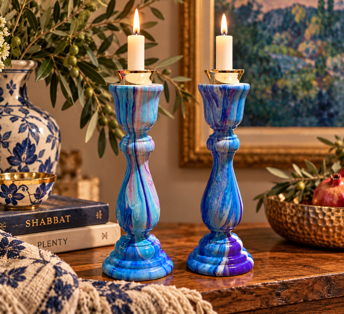 Liora Shabbat Candlesticks