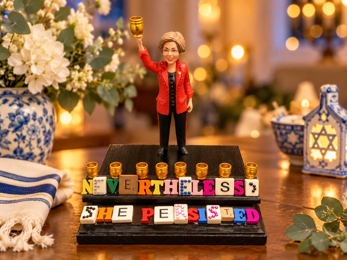 Nevertheless, She Persisted — Elizabeth Warren Menorah