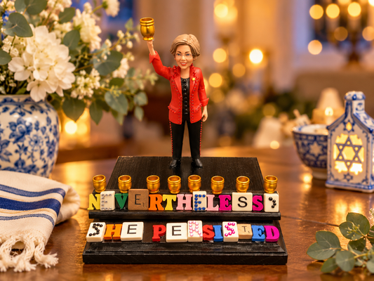 Nevertheless, She Persisted — Elizabeth Warren Menorah