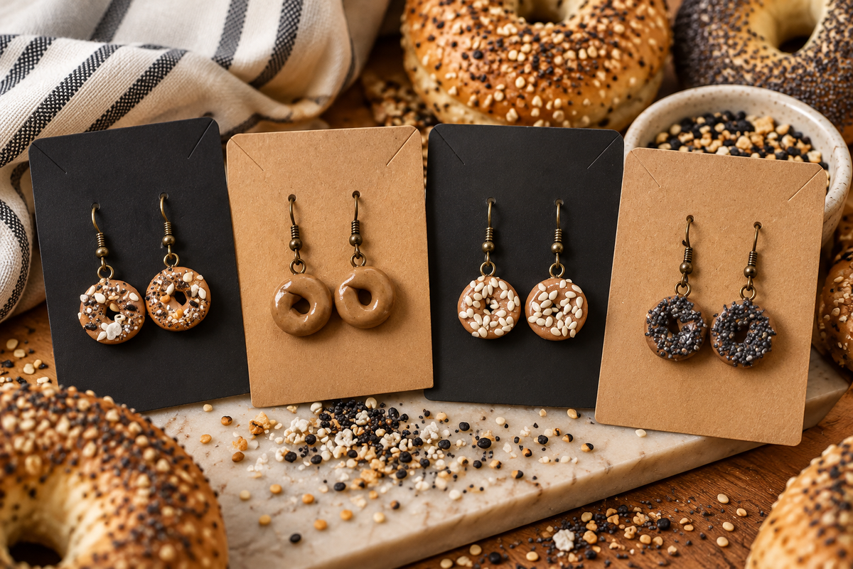 Mini Bagel Earrings