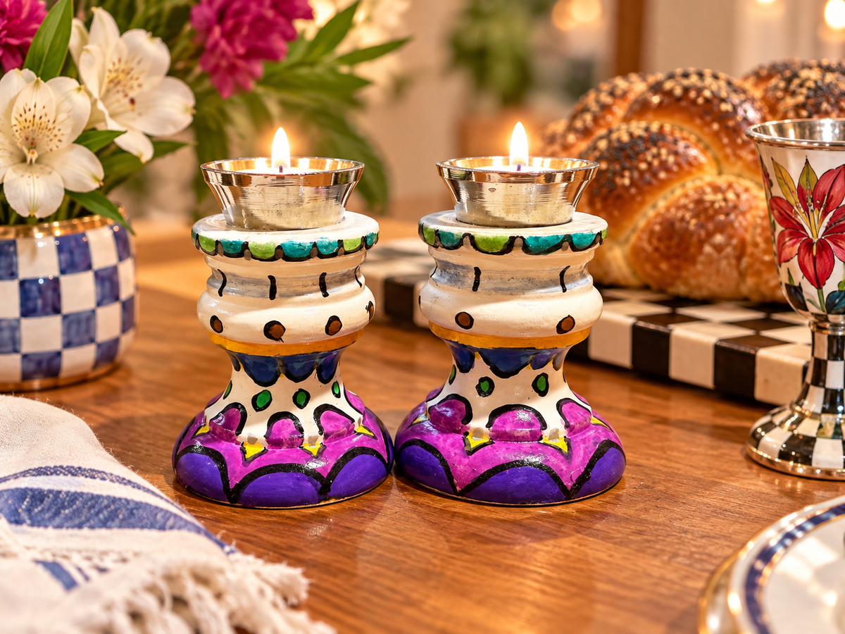 Talia Shabbat Candlesticks