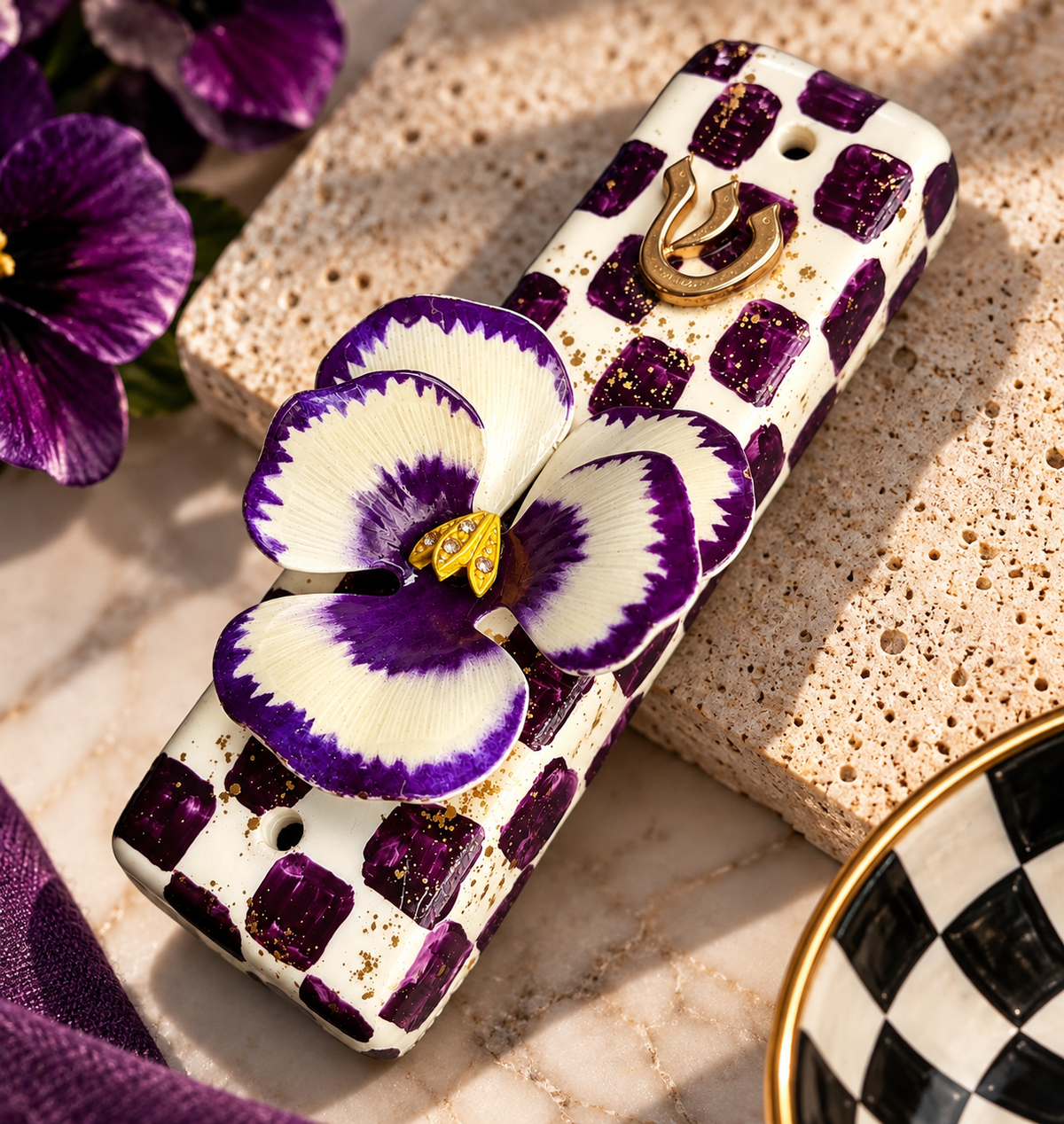 Checkered & Charmed Ceramic Mezuzah Collection