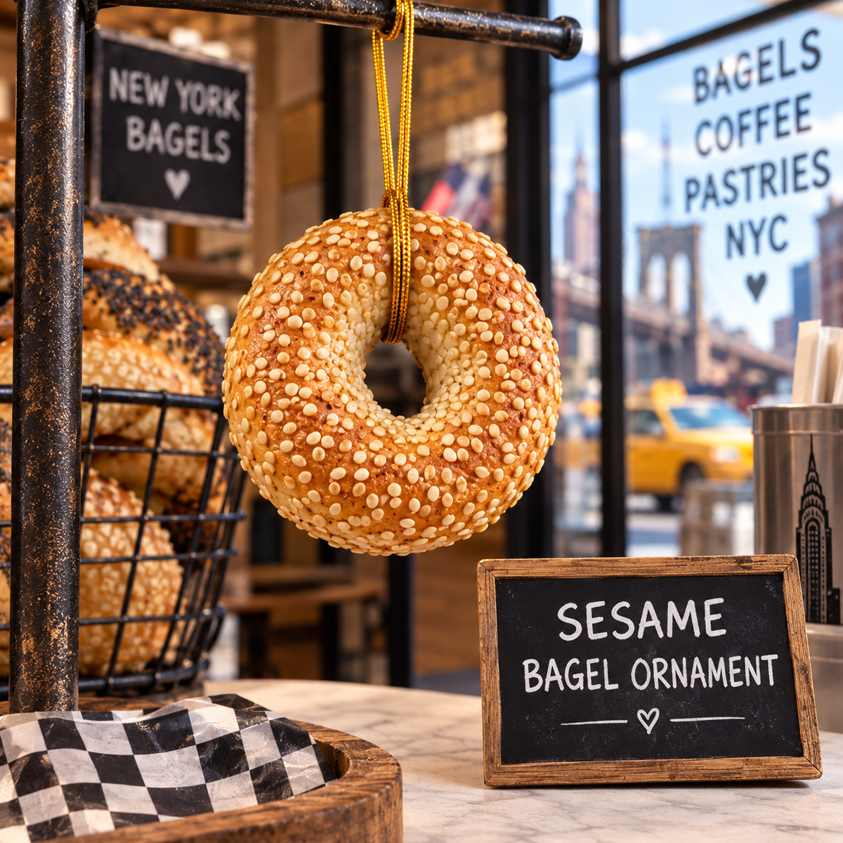Real Bagel Ornaments — Yes, They Were Once Actual Bagels!