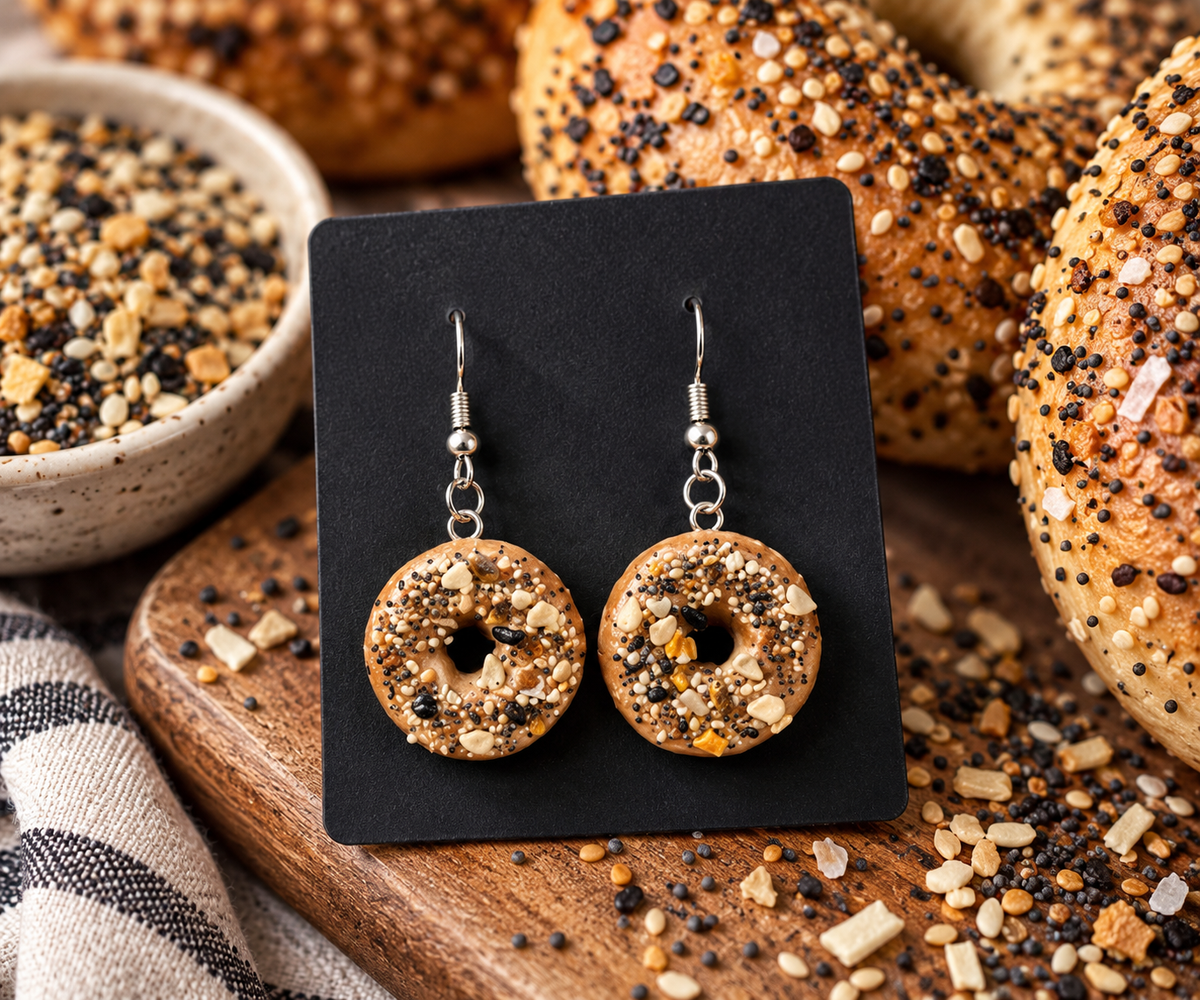 Mini Bagel Earrings