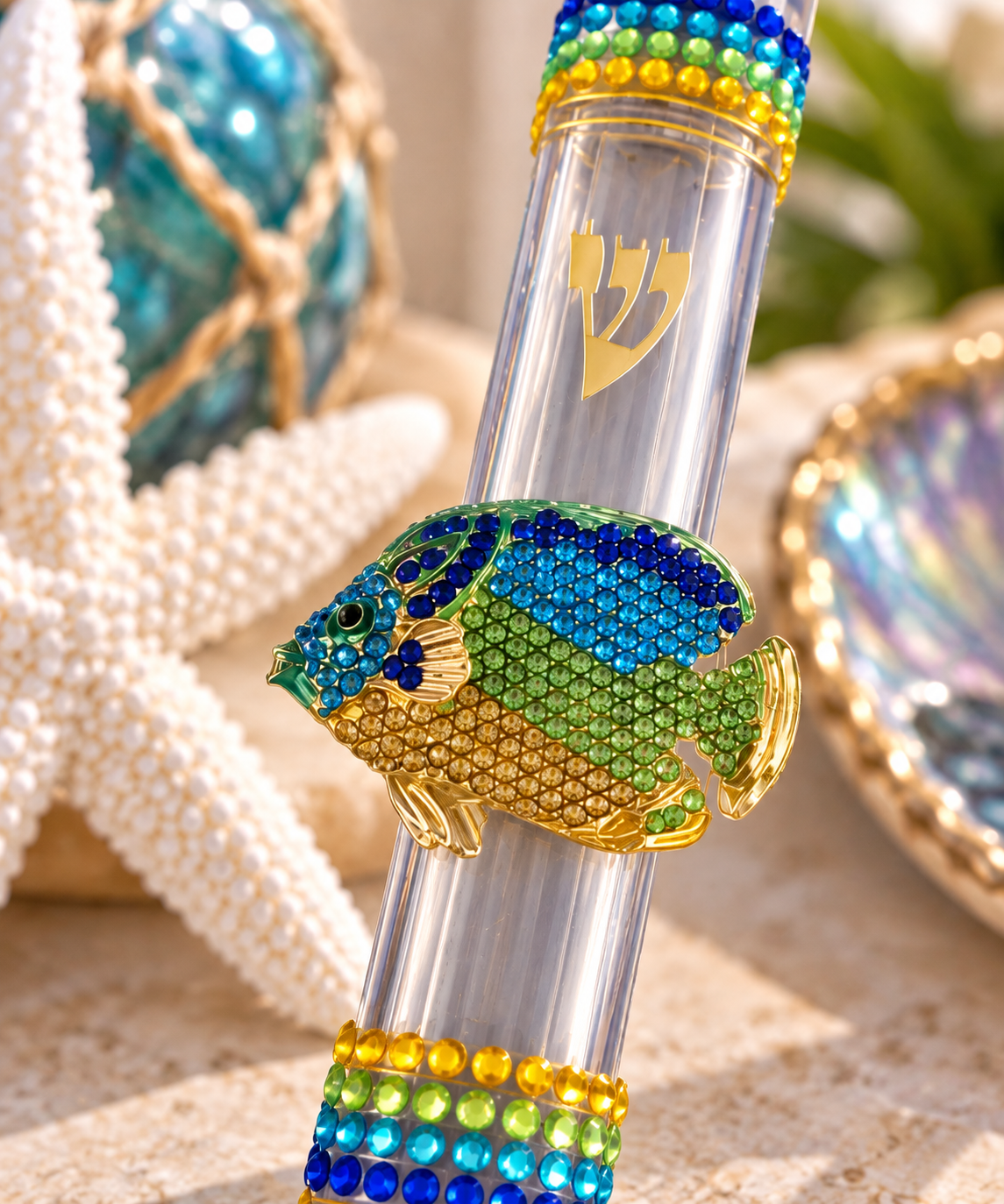 Tropical Fish Mezuzah Case| Sea of Shalom Collection
