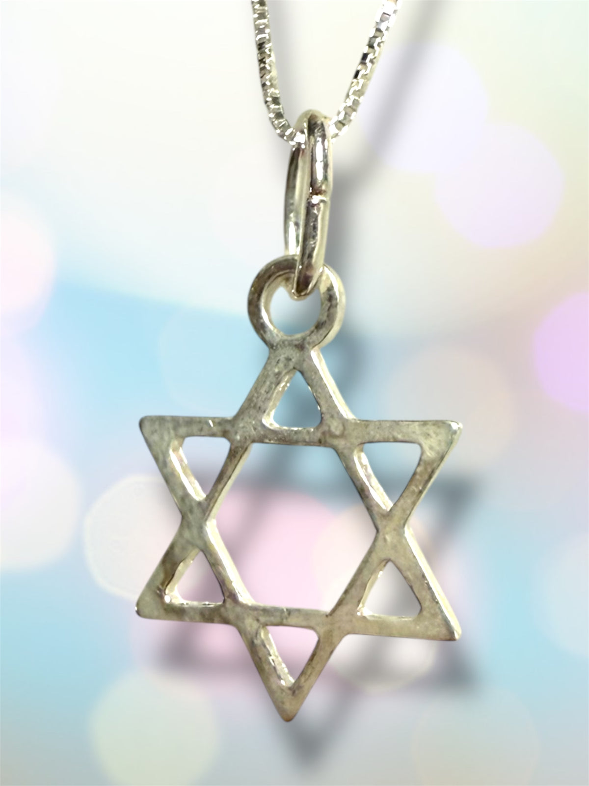 Sterling Silver Jewish Star of David necklace