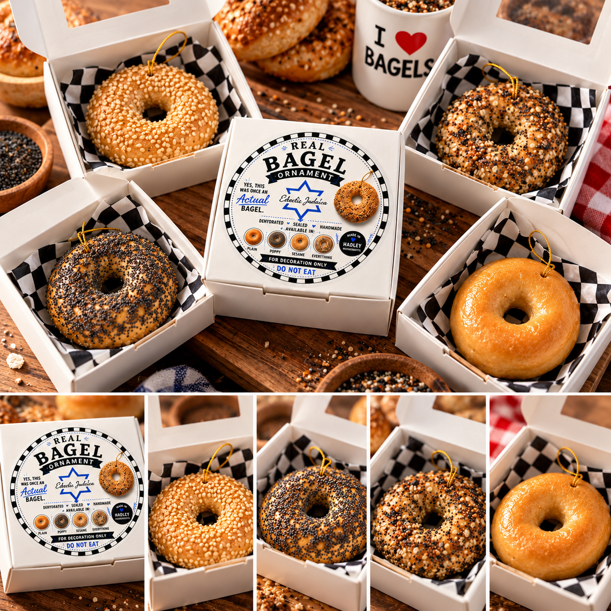 Real Bagel Ornaments — Yes, They Were Once Actual Bagels!