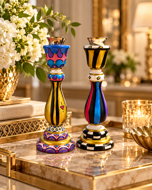 The Delphina Shabbat Candlesticks