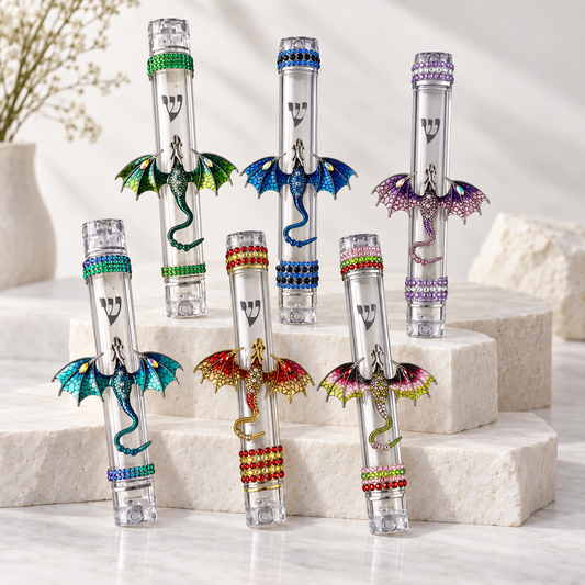 Jeweled Dragon Mezuzah Case