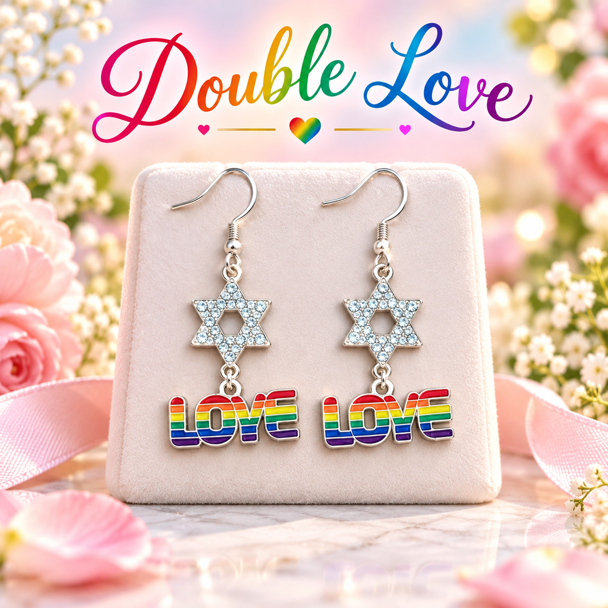 Love & Pride | Rainbow Star of David Earrings Collection