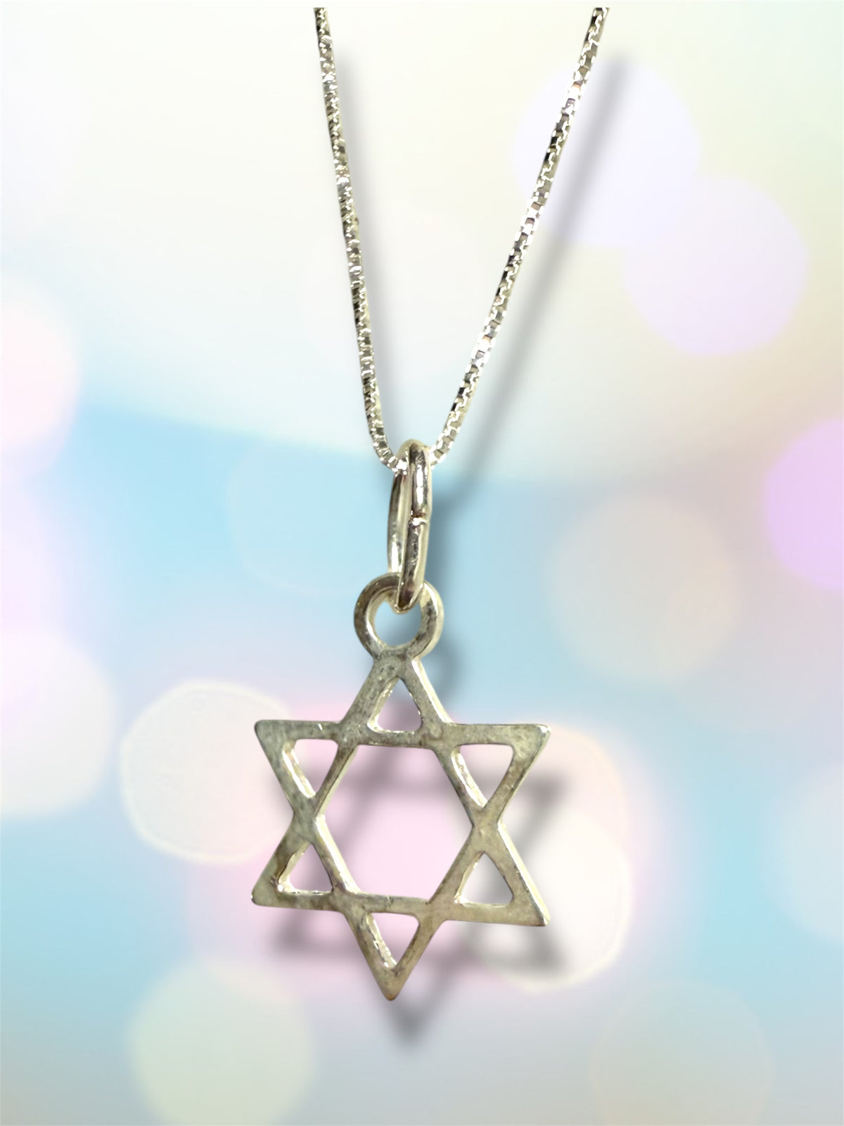 Sterling Silver Jewish Star of David necklace