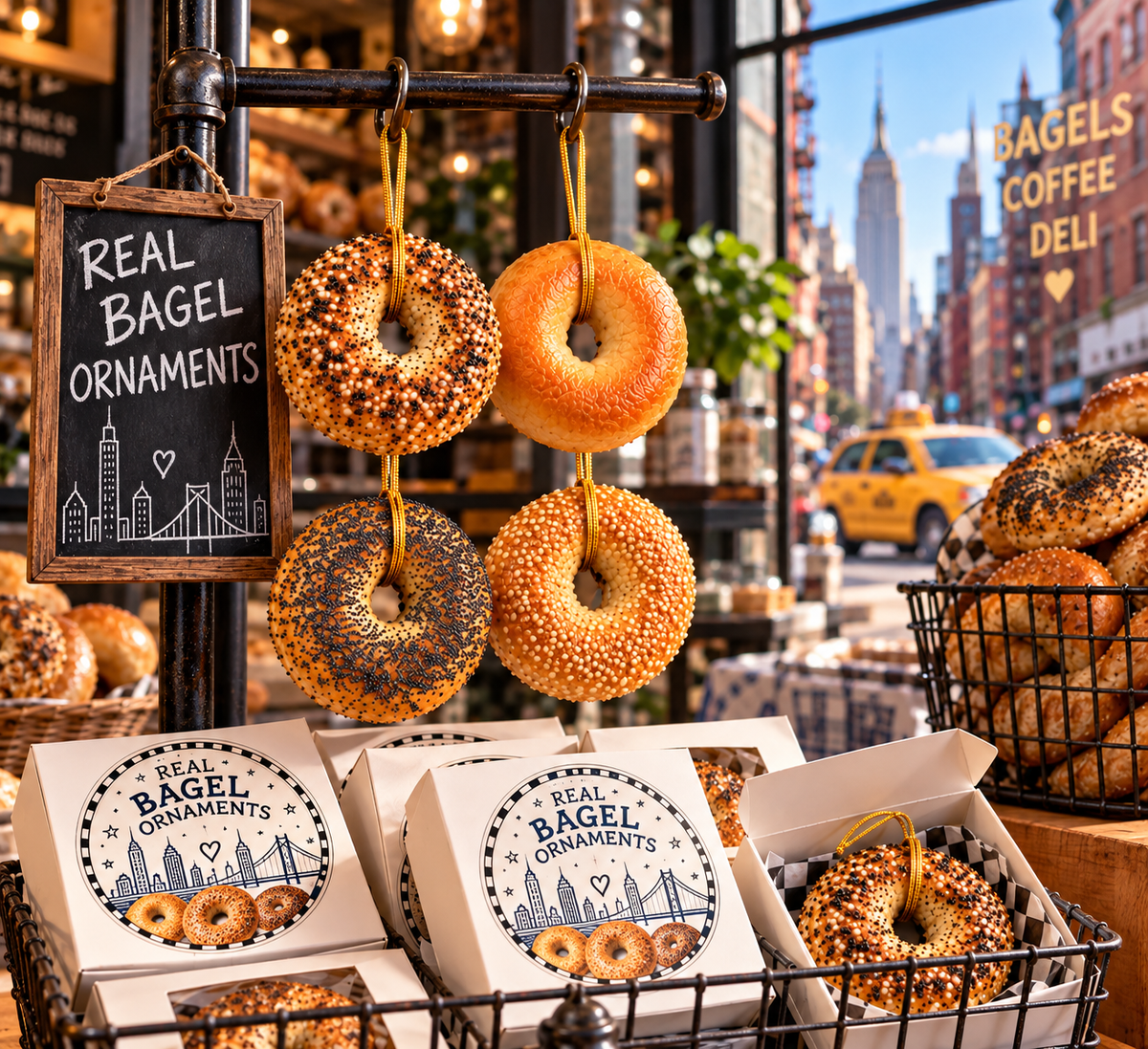 Real Bagel Ornaments — Yes, They Were Once Actual Bagels!