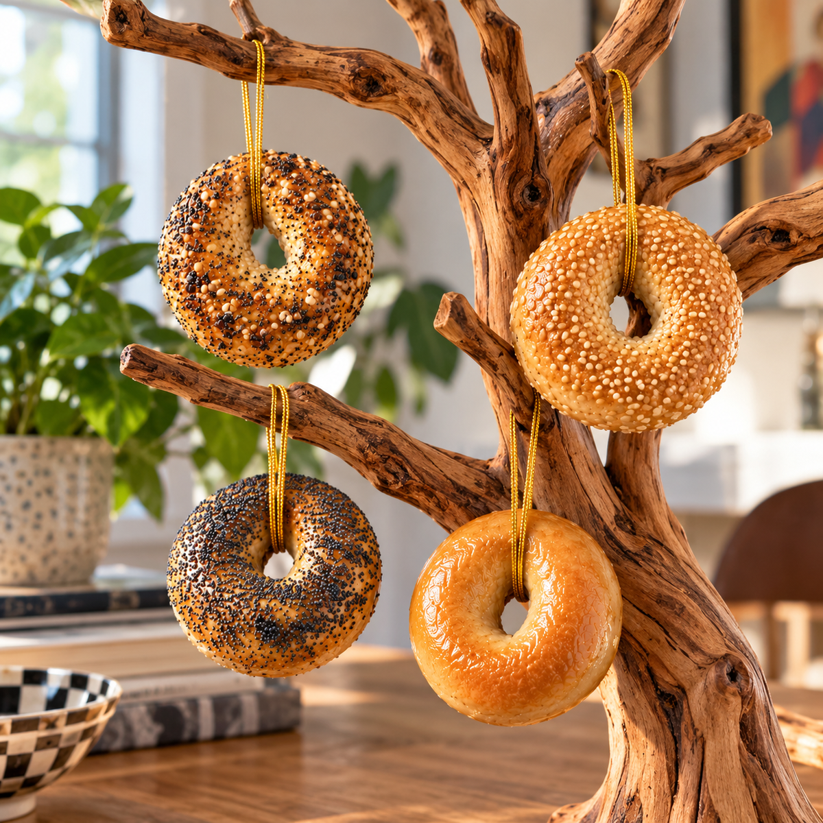 Real Bagel Ornaments — Yes, They Were Once Actual Bagels!