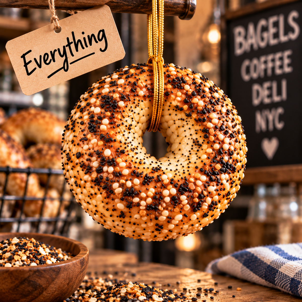 Real Bagel Ornaments — Yes, They Were Once Actual Bagels!