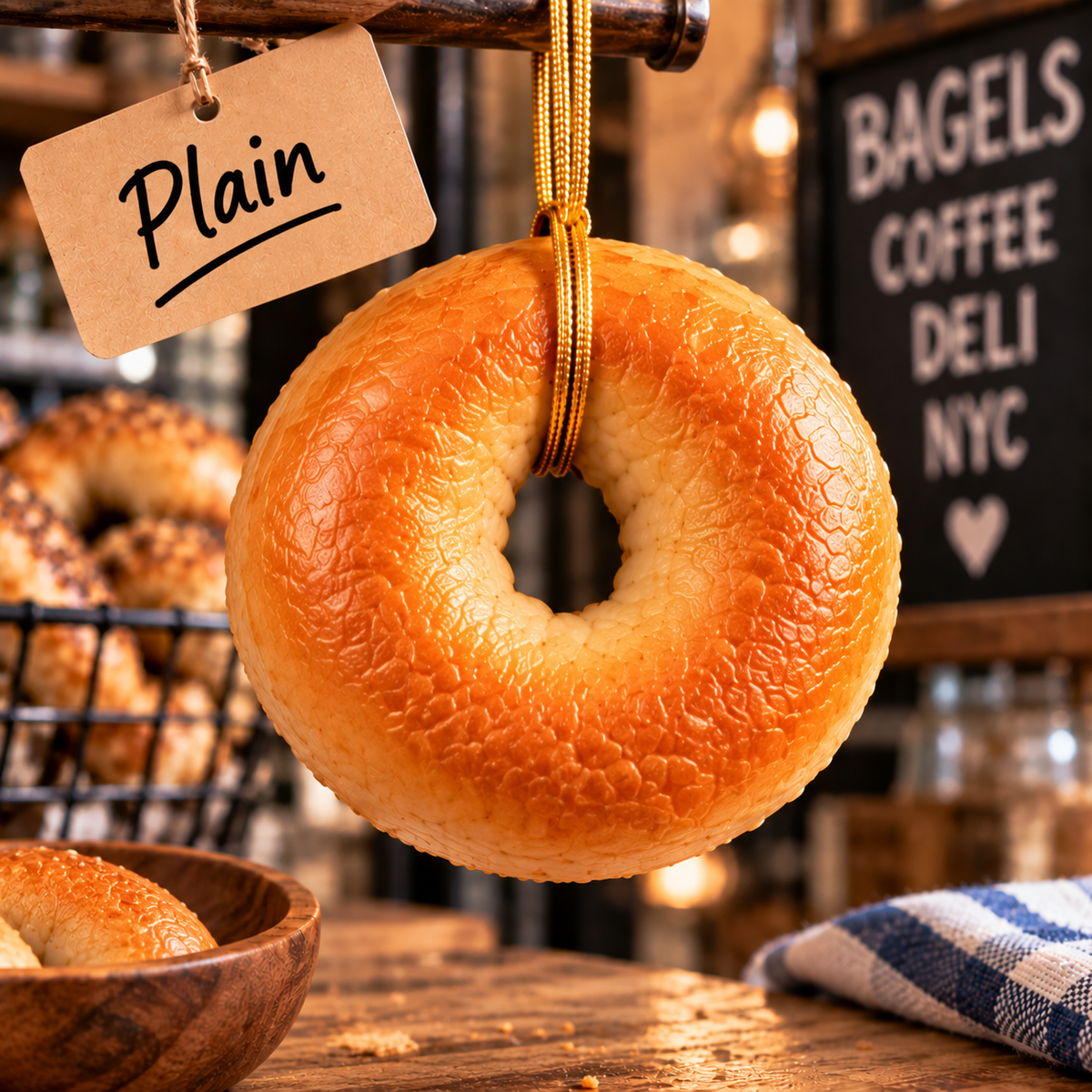 Real Bagel Ornaments — Yes, They Were Once Actual Bagels!