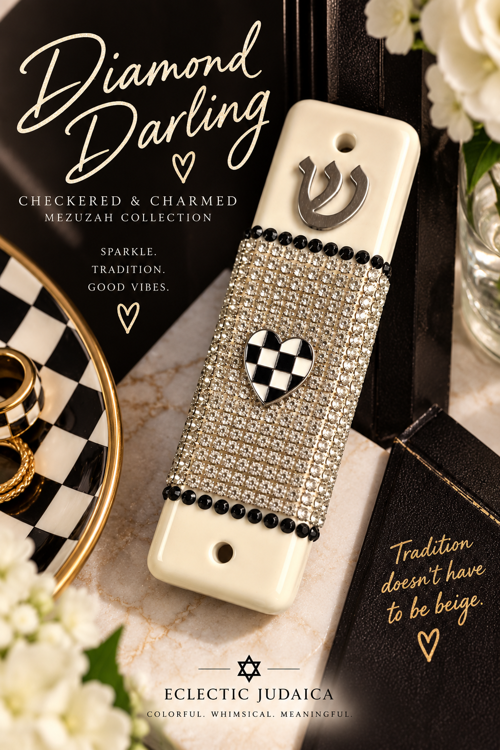 Checkered & Charmed Mezuzah Case Collection