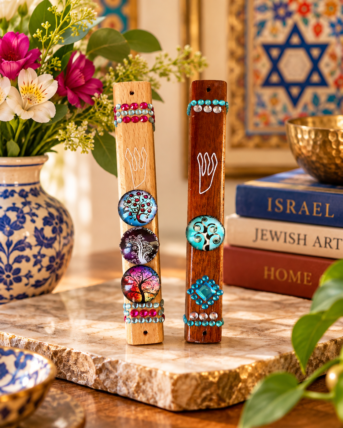 The Jeweled Grove Mezuzah Case