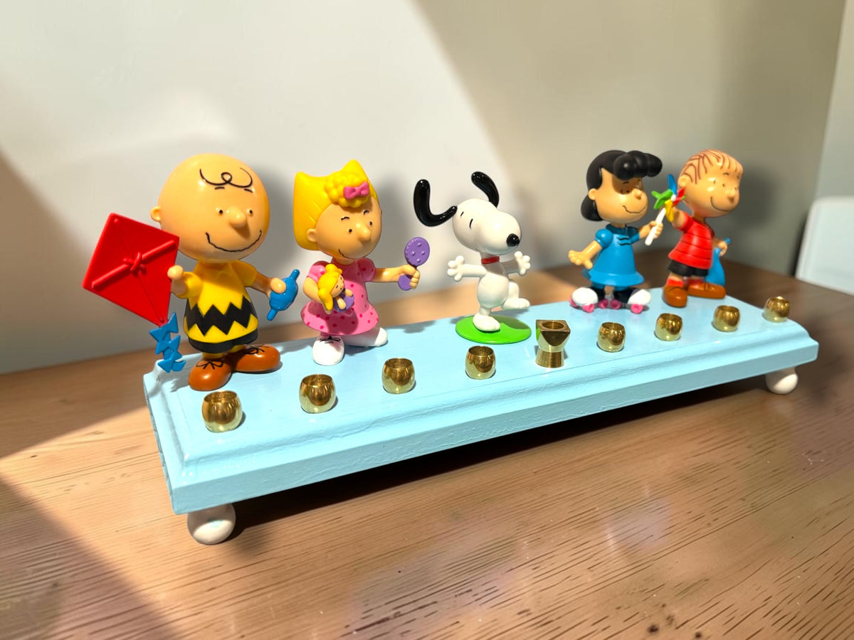 Vintage Peanuts Hanukkah Menorah