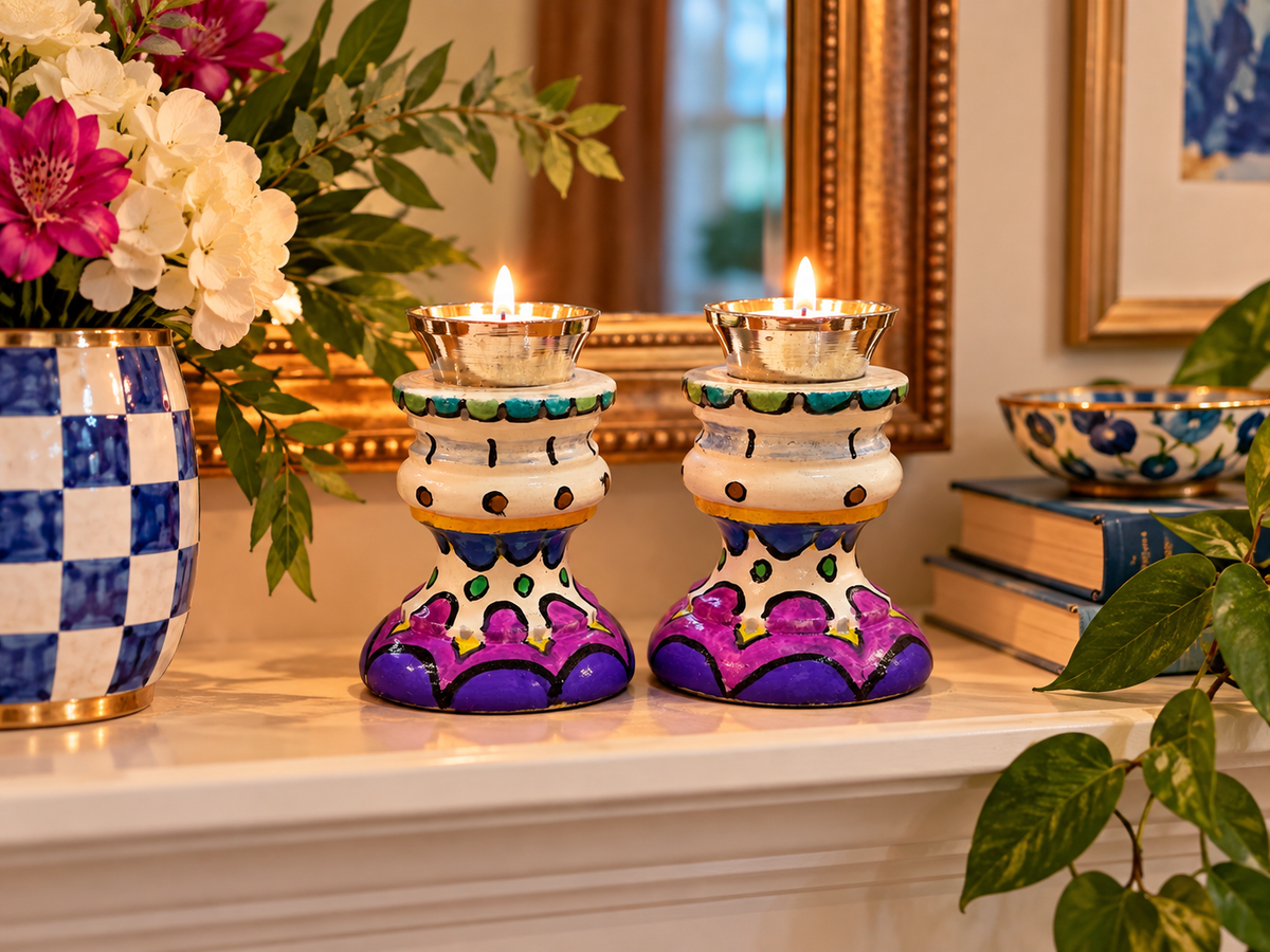 Talia Shabbat Candlesticks