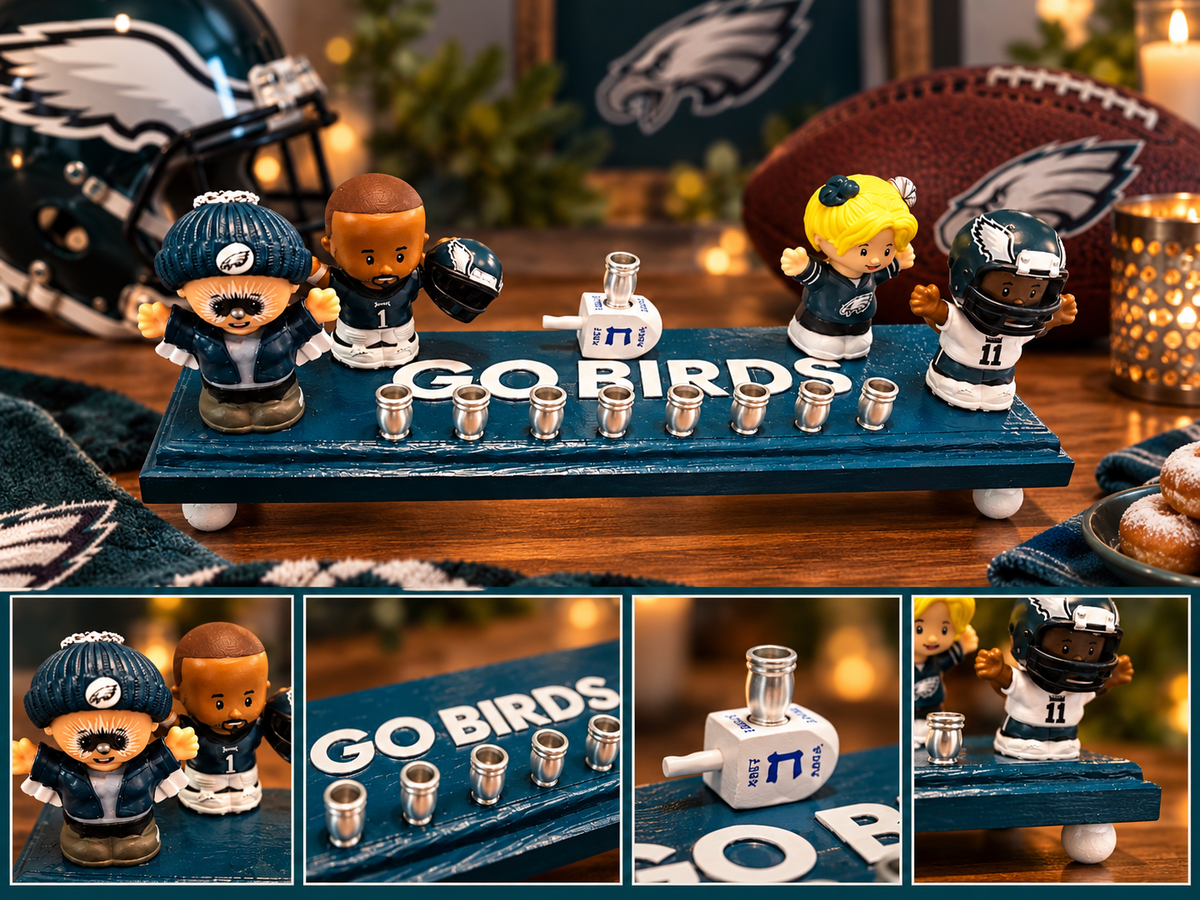 Limited Edition Collector Philadelphia Eagles “Go Birds!” Menorah