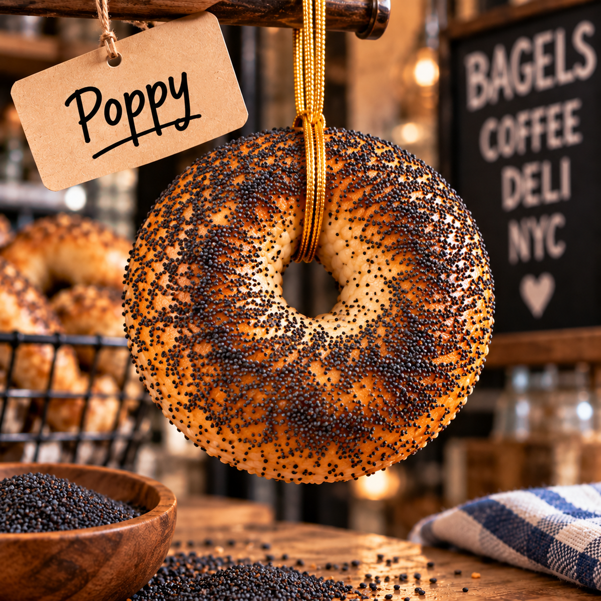 Real Bagel Ornaments — Yes, They Were Once Actual Bagels!