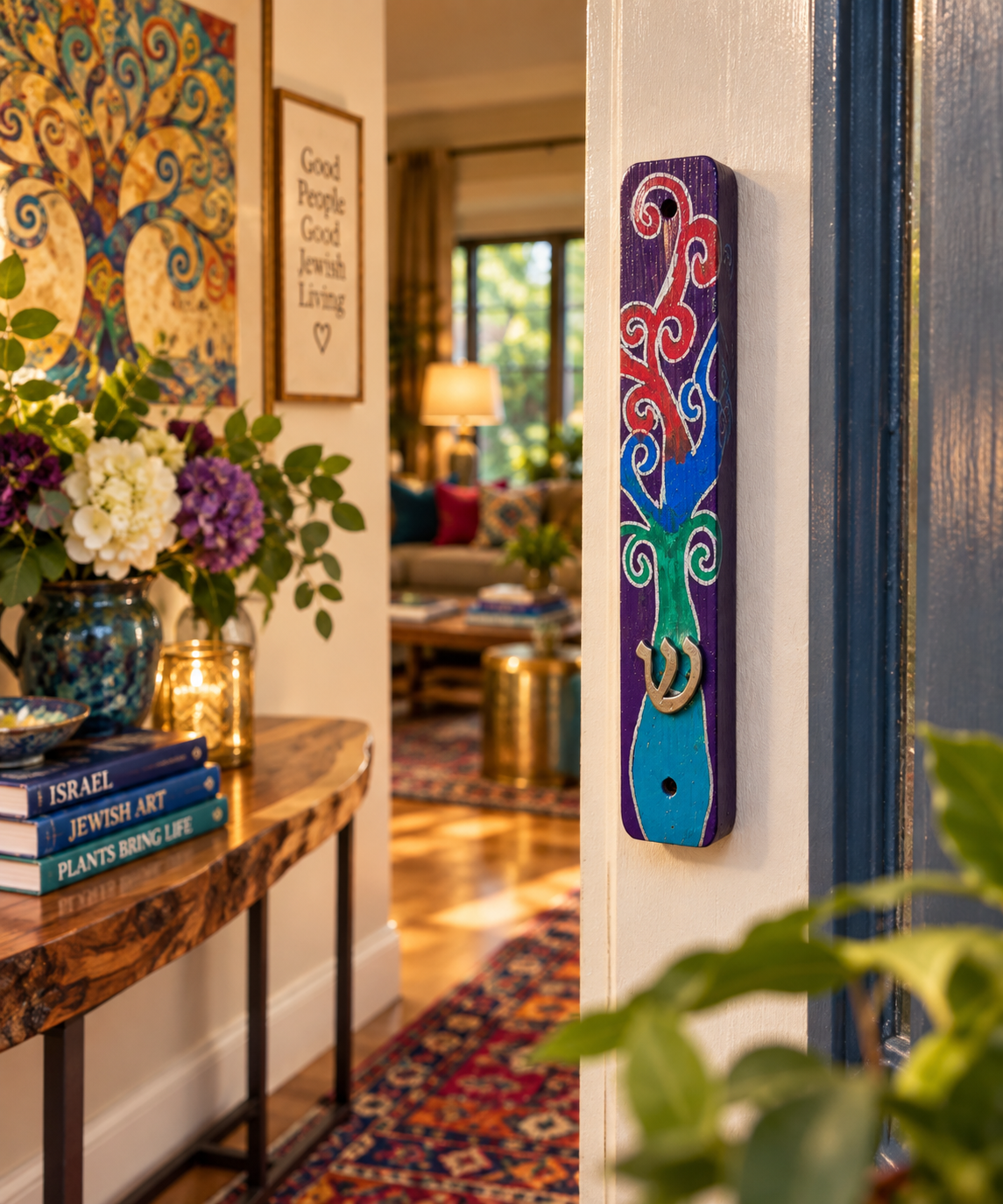 Branches of Blessings Tree of Life Mezuzah Case