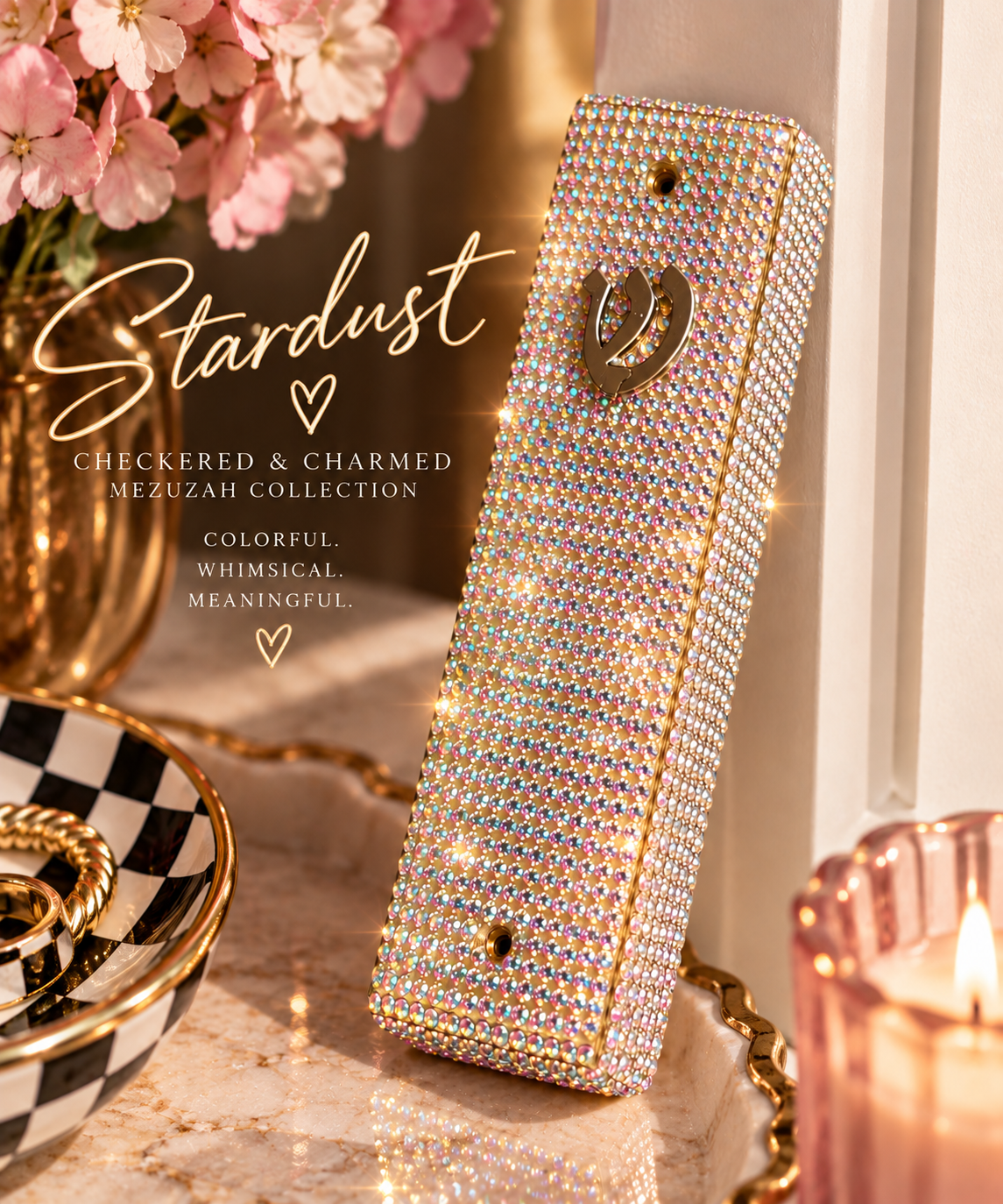 Checkered & Charmed Mezuzah Case Collection
