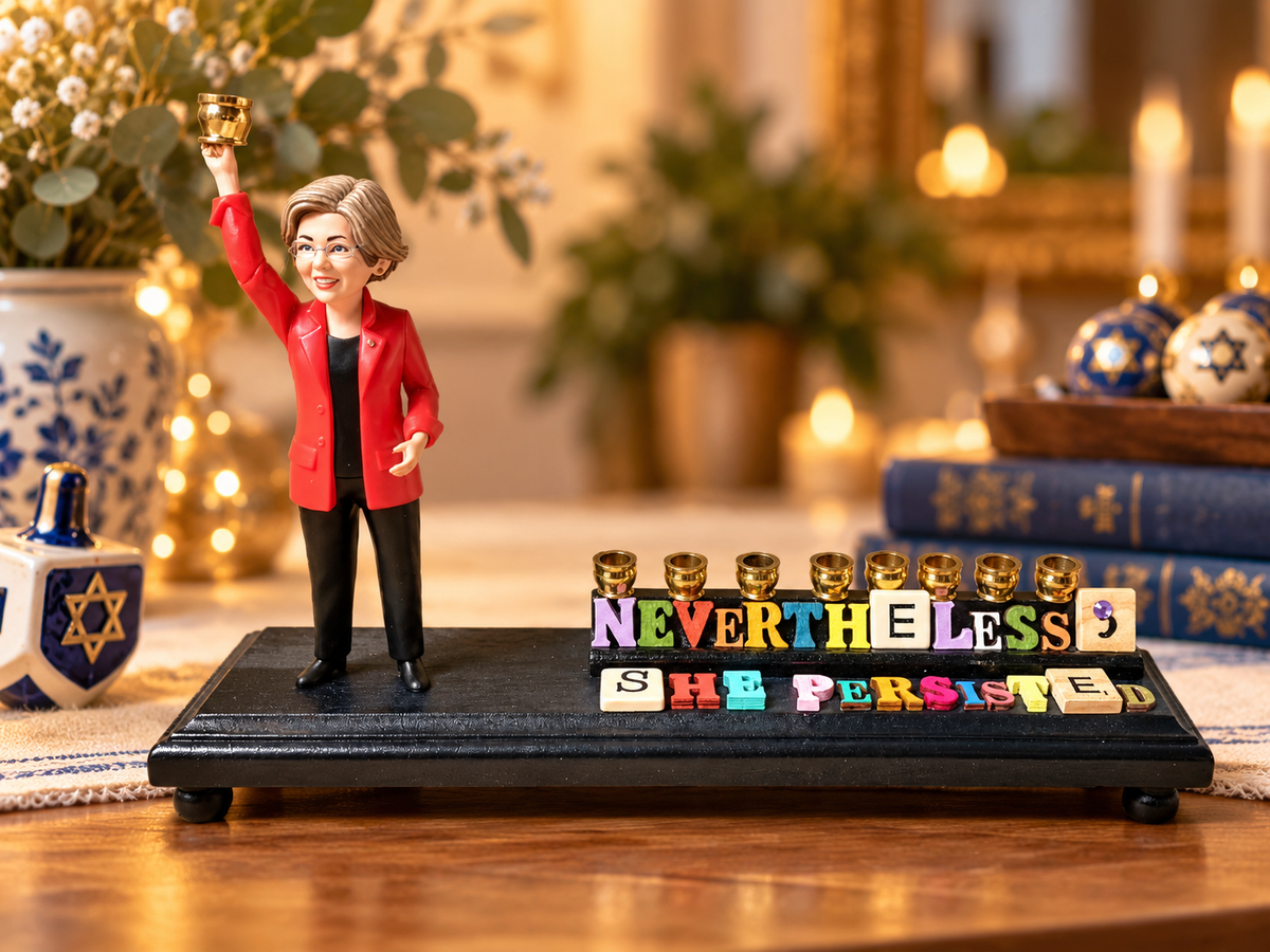 Nevertheless, She Persisted — Elizabeth Warren Menorah