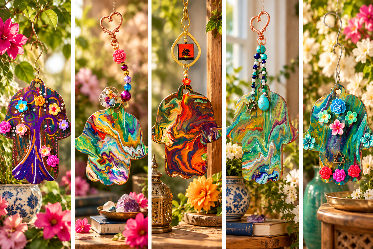 Amethyst Arbor | Hand-Painted Tree of Life Hamsa