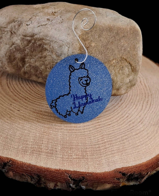 Happy Llamakah, Happy Cownuka funny Jewish ornament