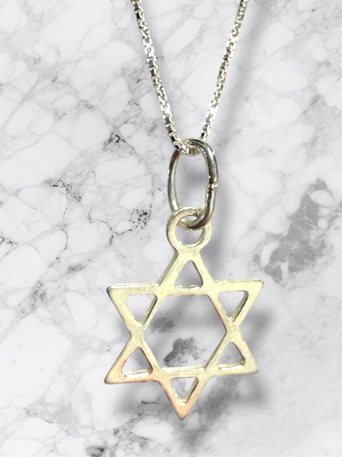 Sterling Silver Jewish Star of David necklace