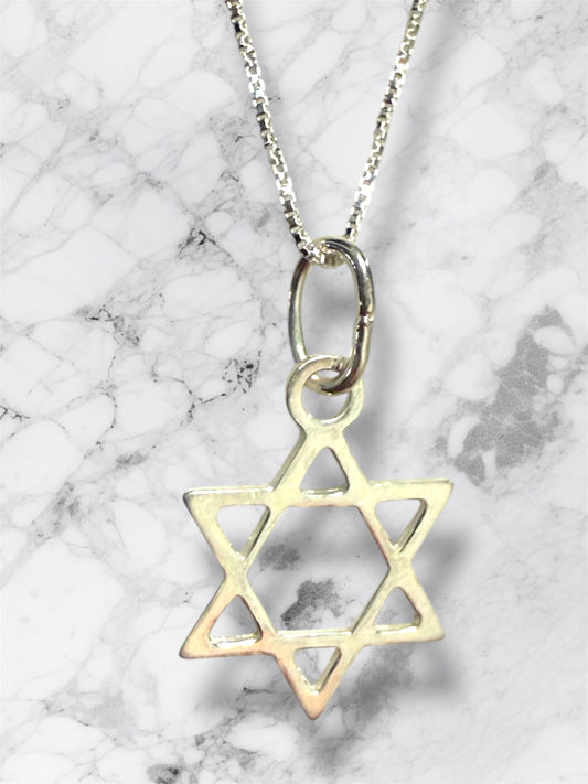 Sterling Silver Jewish Star of David necklace