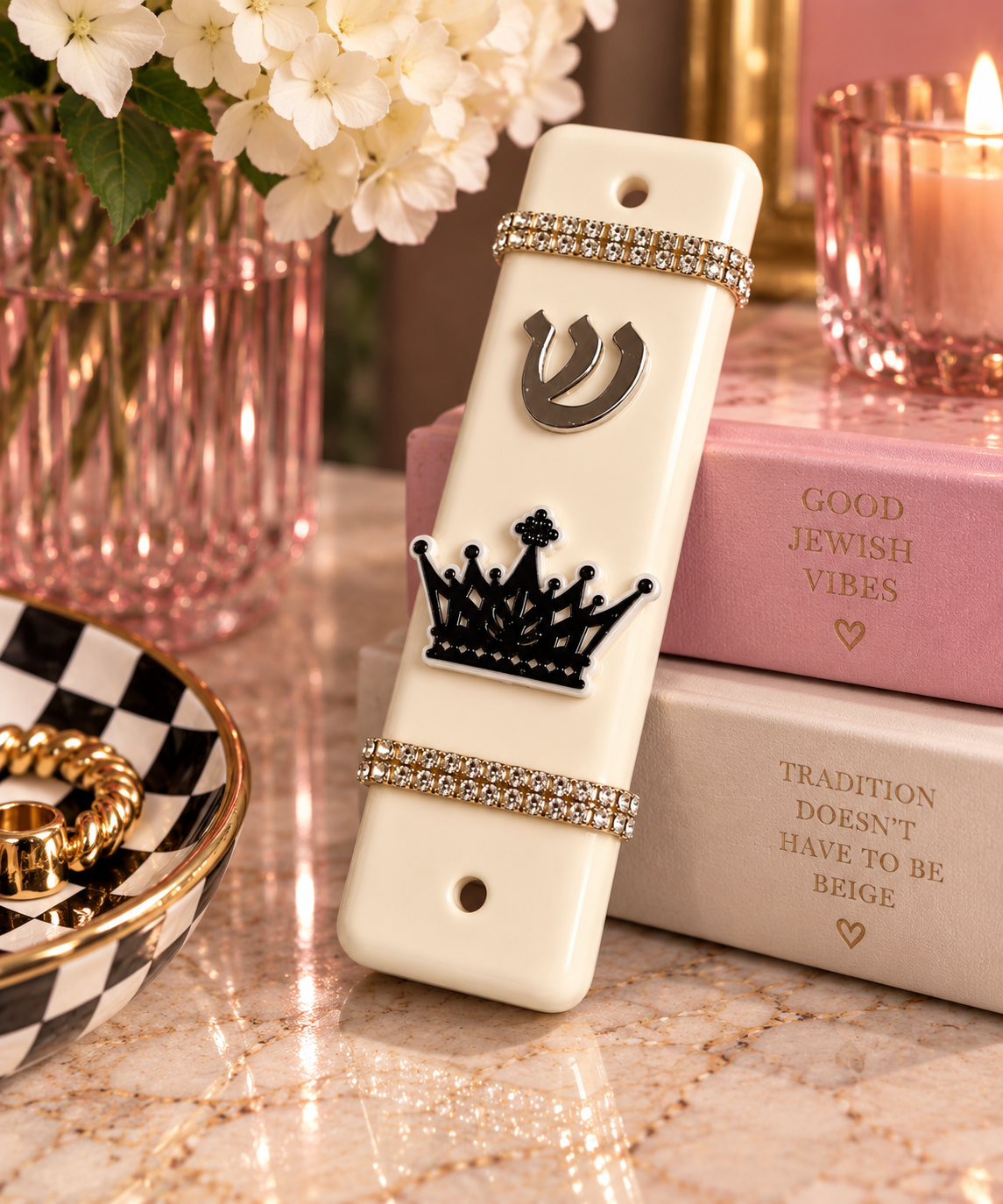 Checkered & Charmed Mezuzah Case Collection