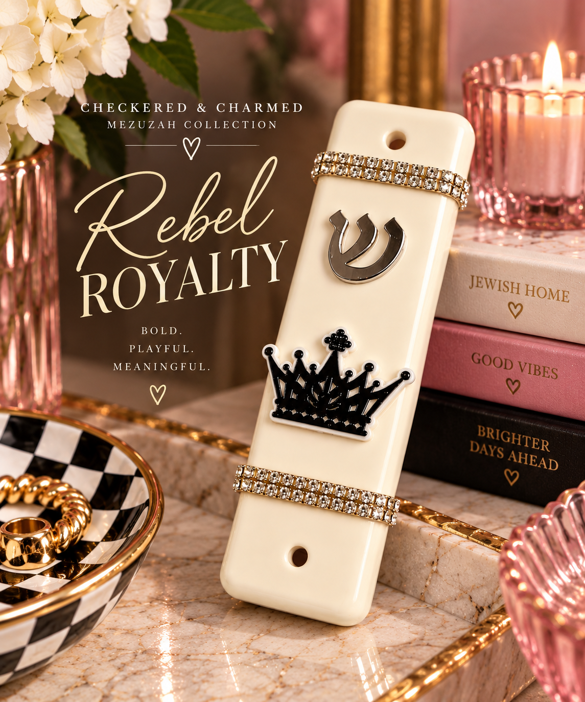 Checkered & Charmed Mezuzah Case Collection
