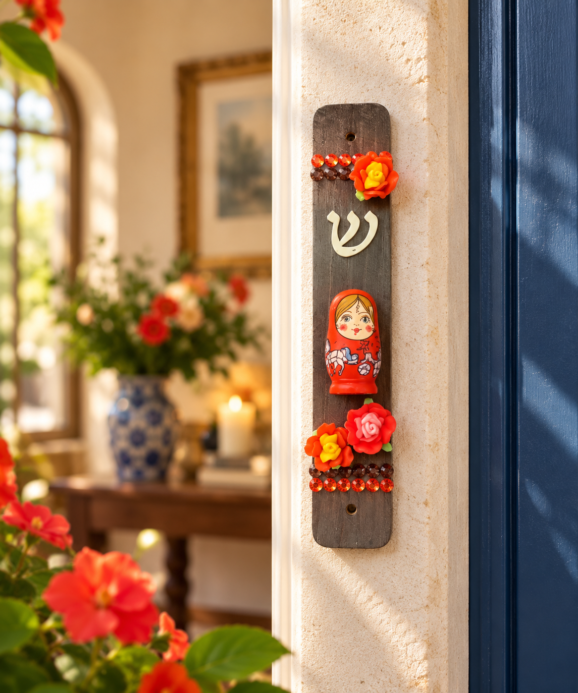 Matryoshka Garden Mezuzah Cases